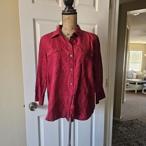 Ralph Lauren Deep Red Button-Down Shirt